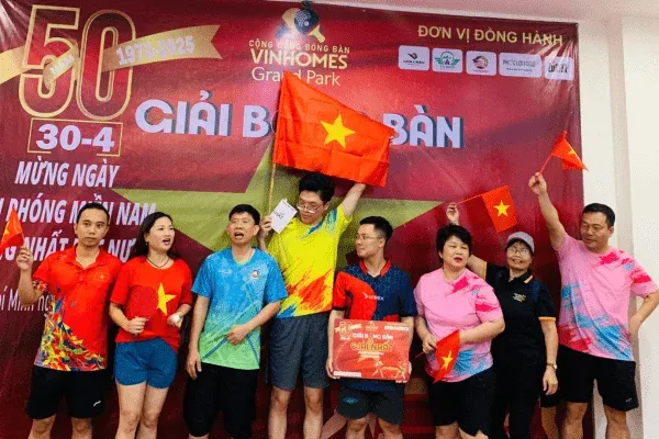Giải Bóng Bàn Kỷ Niệm 50 Năm Giải Phóng Miền Nam và Thống Nhất Đất Nước đã diễn ra thành công rực rỡ