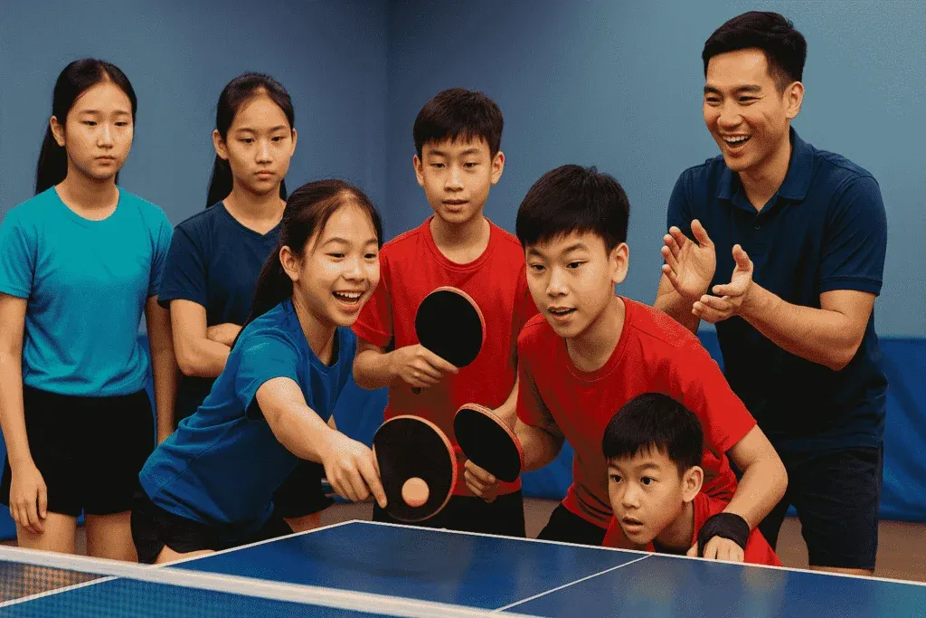 trang phục bóng bàn cho trẻ nhỏ