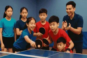 trang phục bóng bàn cho trẻ nhỏ