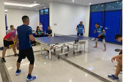 Thái độ tích cực là cần thiết khi thi đấu đôi trong bóng bàn